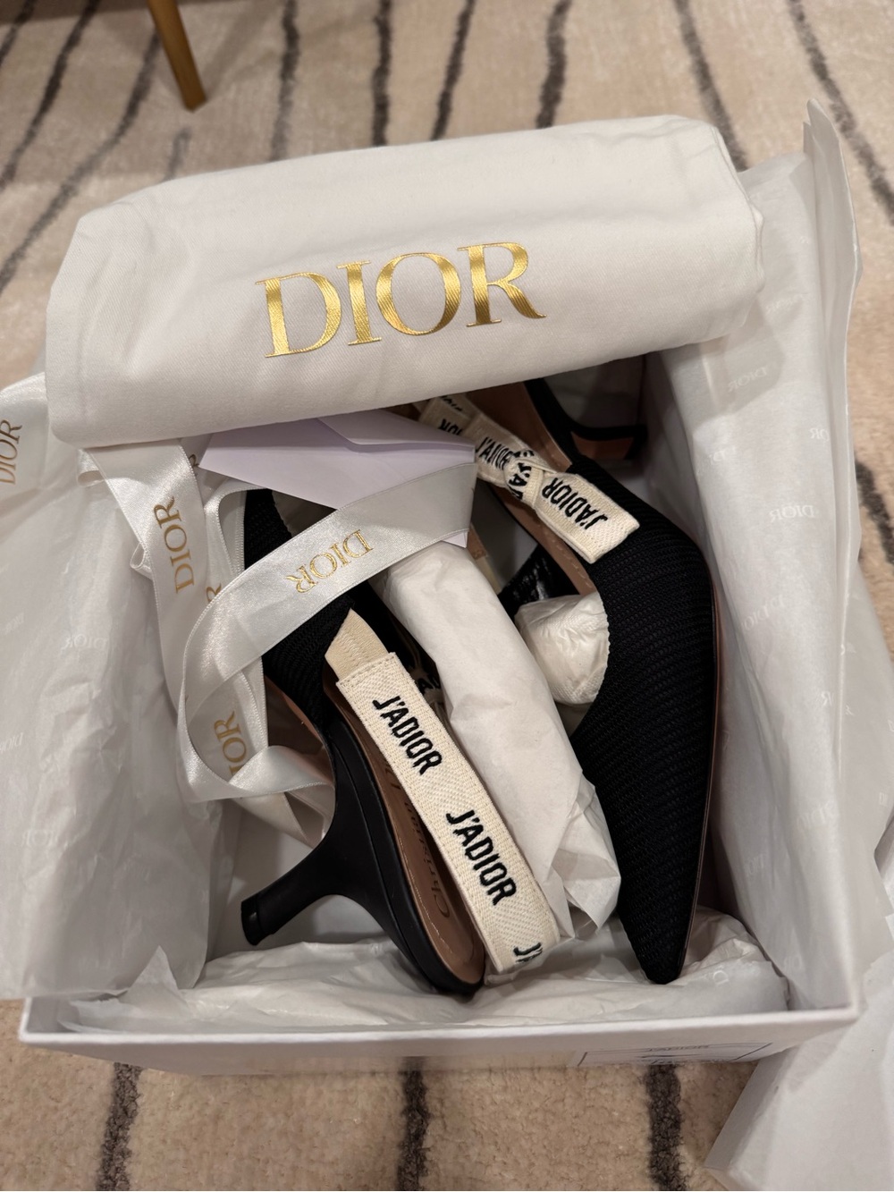 💯 % Authentic Women Dior J'adior Technical Slingback Pump- full set - Picture 9 of 15